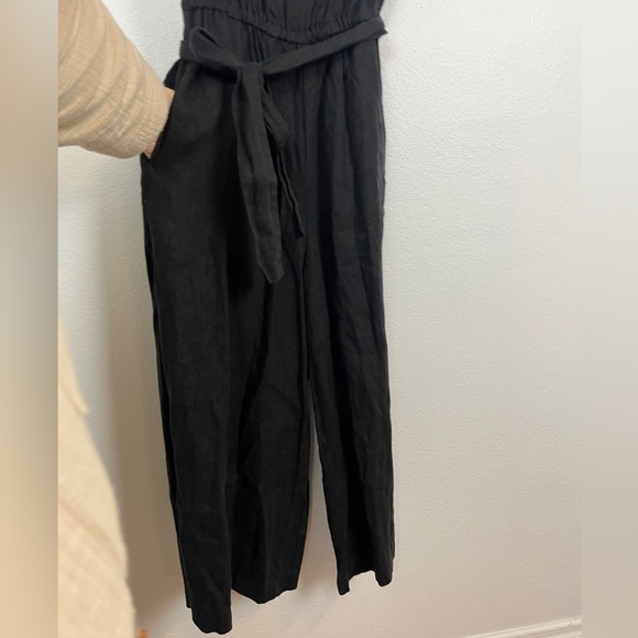 notPERFECTLINEN Barcelona Jumpsuit rare button back tie waist size small - Picture 5 of 6